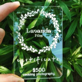 Сертификат из прозрачного пластика